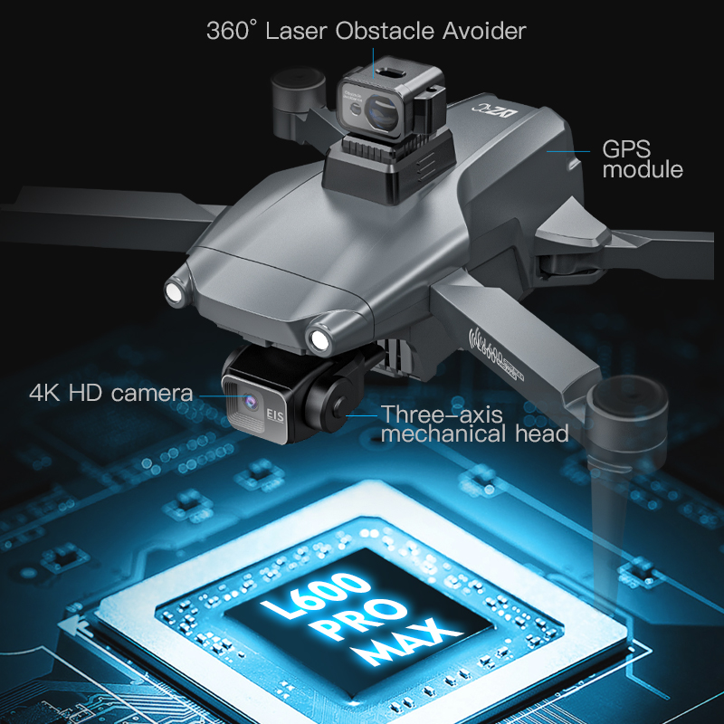 L600 PRO MAX cardán profesiona - Fpv Drone Charger reseña y precio
